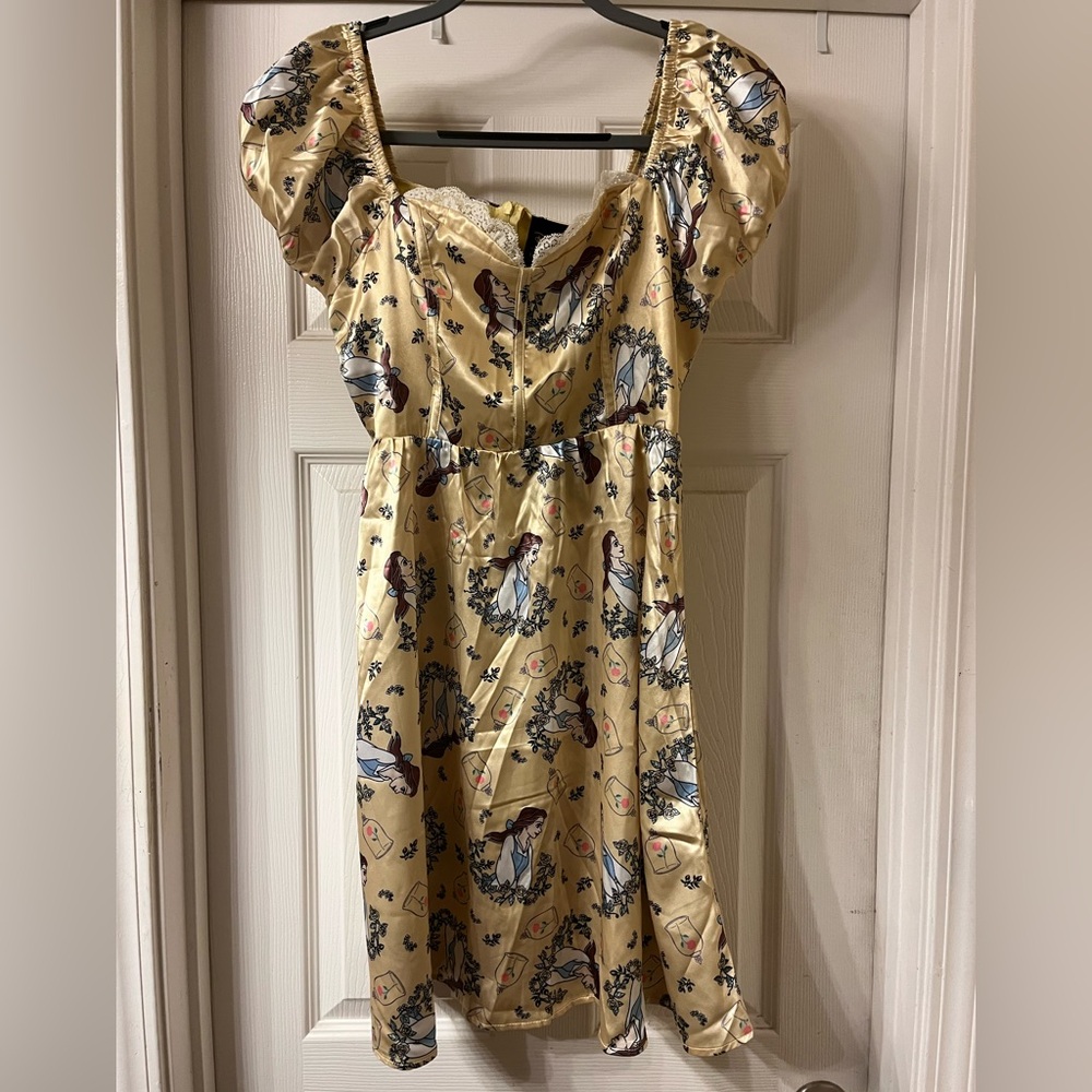 Disney Belle Satin Dress. Perfect for Disney Bounding